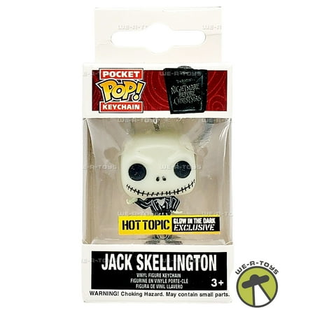 Funko Pop Keychain Pocket Jack Glow in the Dark Nightmare Before Christmas Hot Topic Exclusive