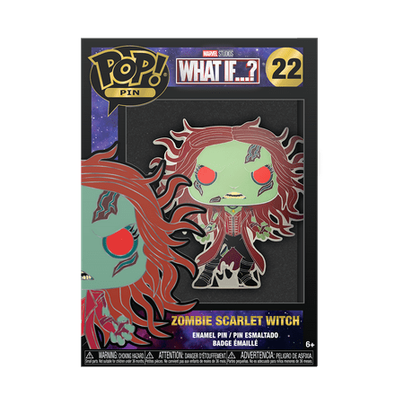 Funko Pop! Large Pop Enamel Pin Marvel: What If - Zombie Wanda Maximoff with Chase