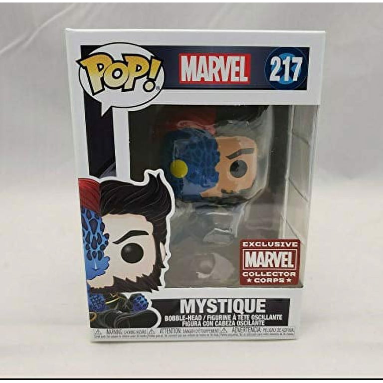 Funko POP! Marvel Collector Corps Exclusive Transforming Mystique #217 With Protective Case