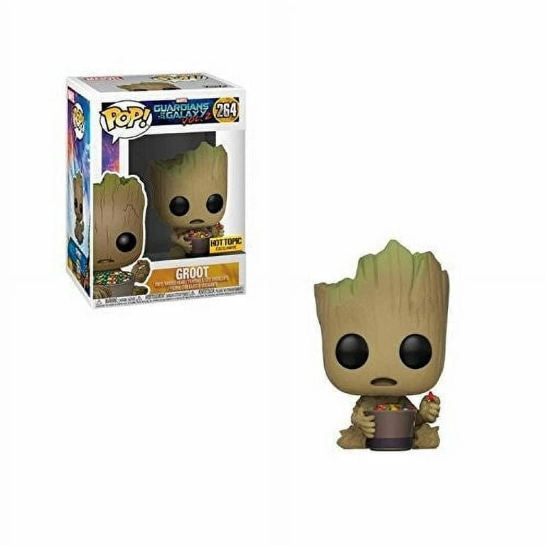 Funko Pop! Marvel Guardians of the Galaxy Vol. 2 Baby Groot #264 (With  Candy) 