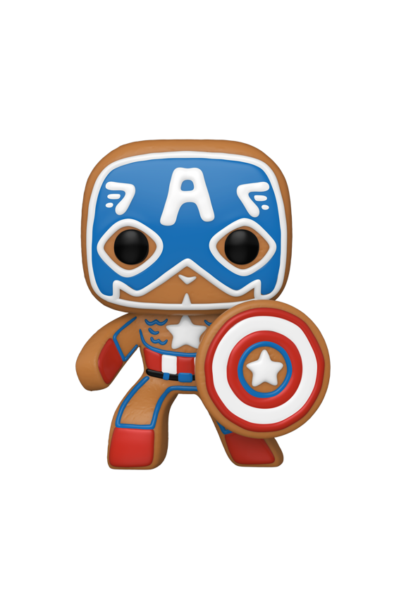 Pop! Marvel: Holiday - Captain America Vinyl Bobblehead