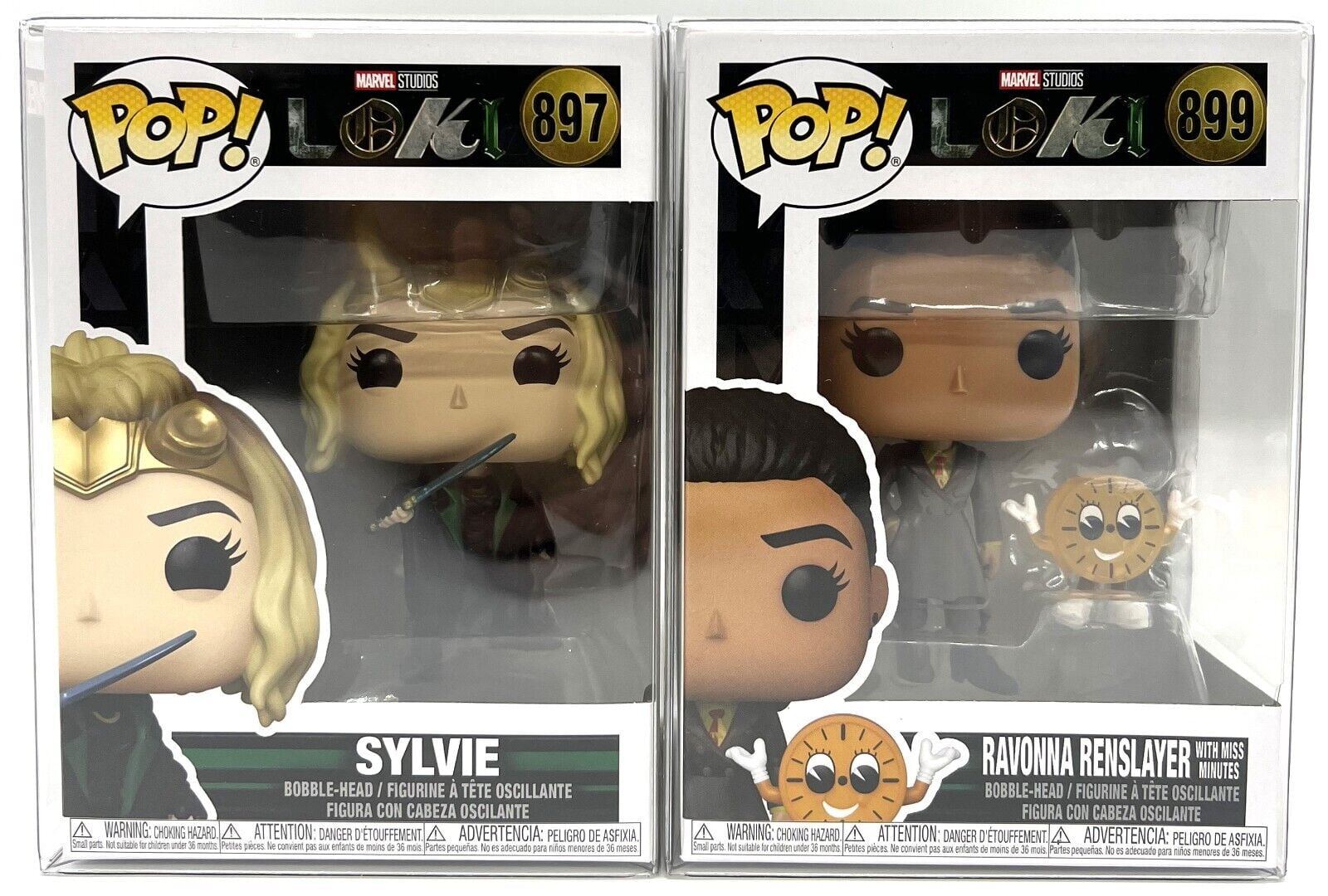 Funko Pop! Marvel Loki Sylvie #897 \u0026 Renslayer with Miss Minutes #899 Set  of 2 - Walmart.com