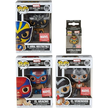 Funko Pop Marvel Lucha Libre Edition 4-Pack Box Set w/ Bonus