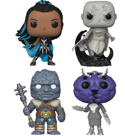 Funko Pop! Marvel Studios': Thor: Love And Thunder Collectors Set - 4 Figure Set Includes: Valkrie, Gorr, Korg, Miek
