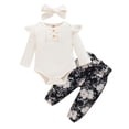 thumbnail image 1 of 3Pcs Top and Floral Pants Outfit, 1 of 8