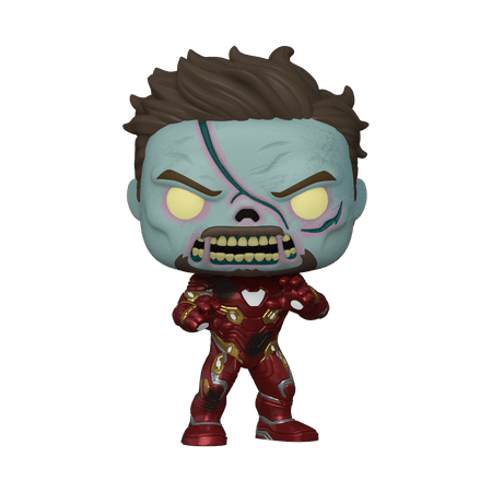 Funko Pop! Marvel What If...? Zombie Iron Man Vinyl Bobblehead, 4.5-in