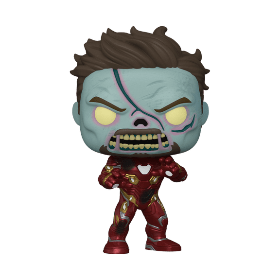 Funko Pop! Marvel What If...? Zombie Iron Man Vinyl Bobblehead, 4.5-in