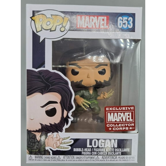 Funko Pop! Marvel: X-Men - Logan Wolverine Collector Corps Exclusive #653 Figure