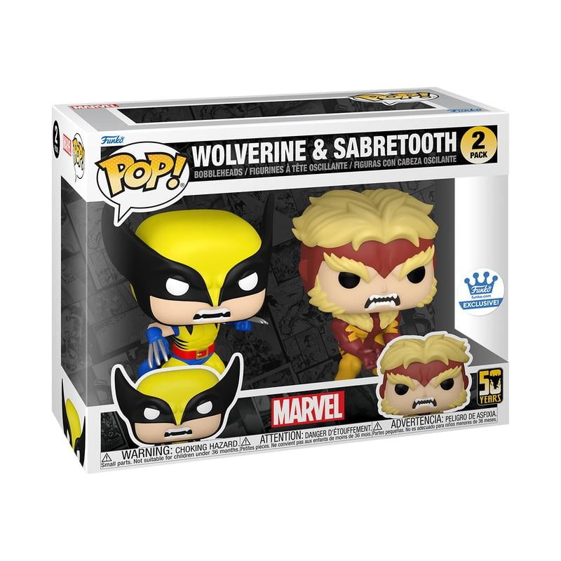 Funko Pop! Marvel X-Men: Wolverine \u0026 Sabretooth 2-Pack (Exclusive)