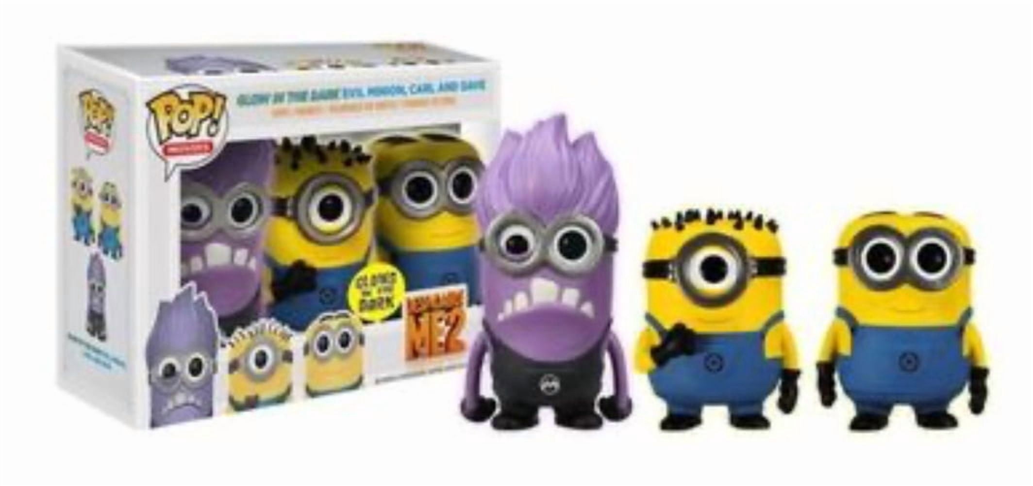 Funko Pop Minions Glow in the Dark Evil Minions, Carl & Dave 3pk