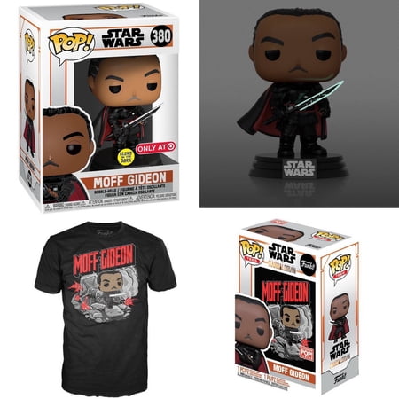 Funko Star Wars The Mandalorian Moff Gideon POP Figure & Tee Size L Shirt