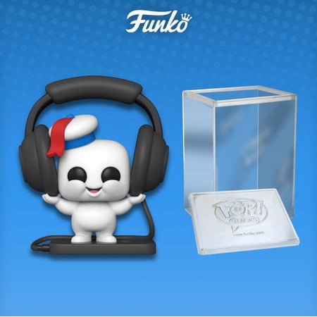 Funko Pop! Movies: Ghostbusters: After-Mini Puft with Headphones Vinyl Figure (+ Pop! Stacks Plastic Protector) (Walmart Exclusive)