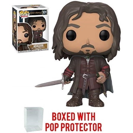 Funko Pop! Movies: The Lord of The Rings - Aragorn Vinyl Figure (Bundled with Pop Box Protector Case)