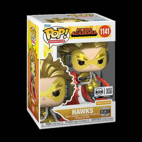 Funko Pop My Hero Academia Hawks (Metallic) Limited Edition /3500 with pop protector