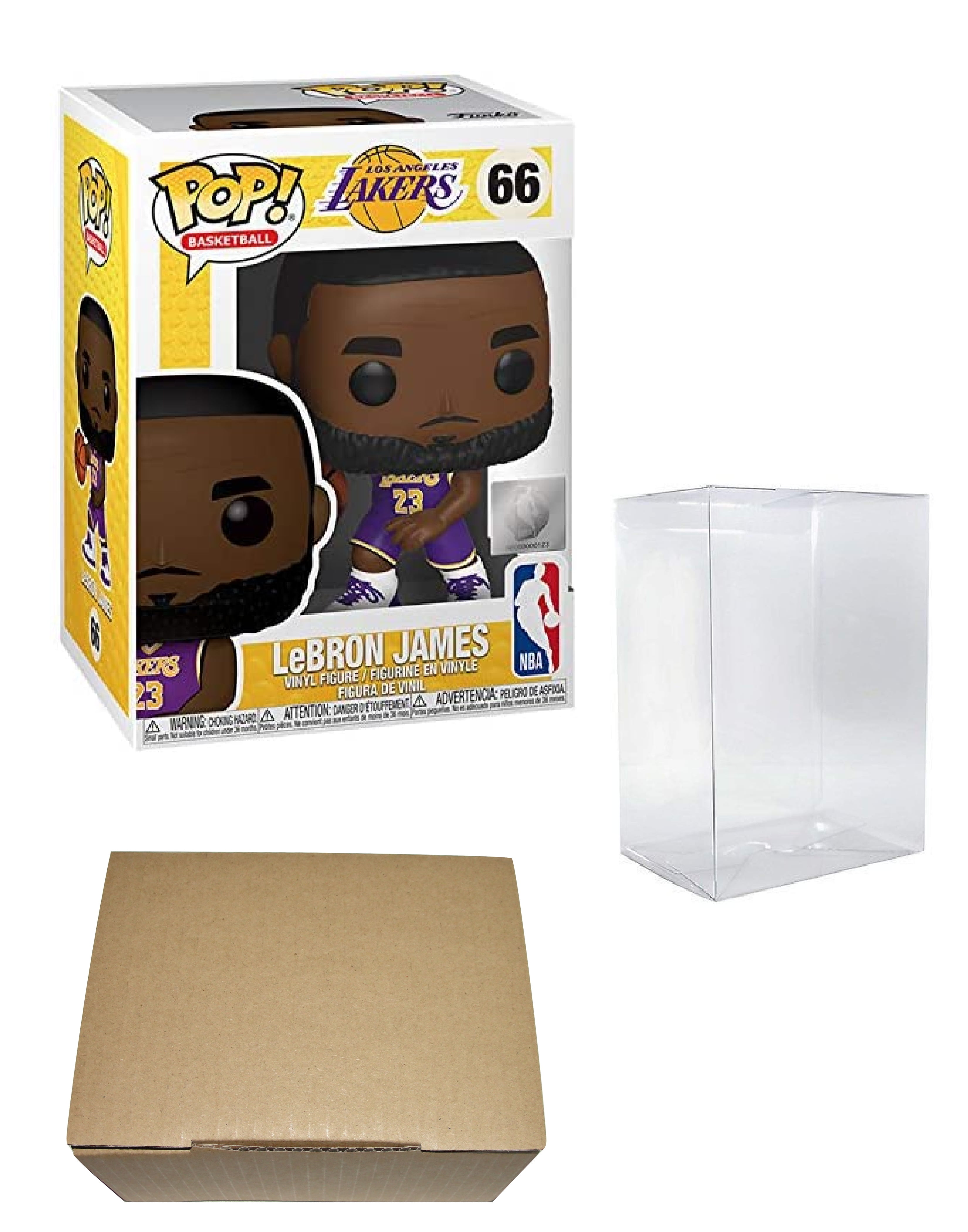 Lebron James LA Lakers Purple Jersey POP! Sports NBA Action Figure (Bundled  with Pop Protector to Protect Display Box)