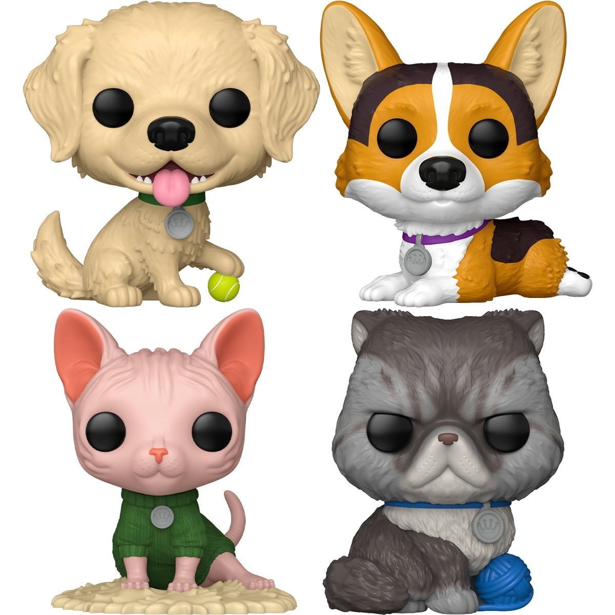Sprinx Dog Funko Pop! Pets Vinyl Figures featuring Golden Retriever Dog, Corgi Dog ...