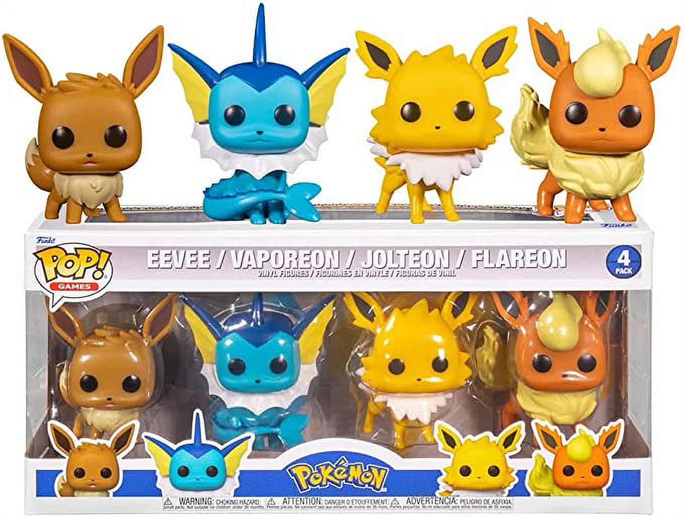 Funko Pop! Pokemon - Ultimate 4-Pack Eevee, Vaporeon, Jolteon