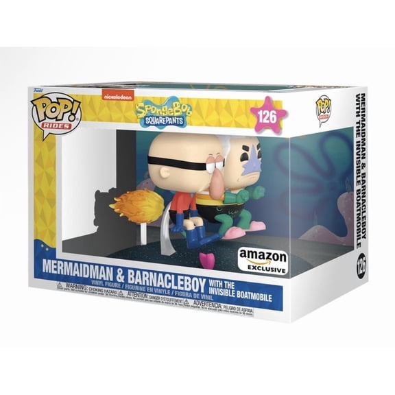 Funko Pop! Rides Mermaidman & Barnacleboy with the Invisible Boatmobile Vinyl Figure