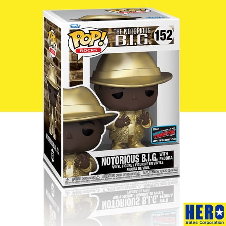 Funko Pop Rocks The Notorious B.I.G. #152 With Fedora NYC Comic Con 2022 Limited Edition Exclusive