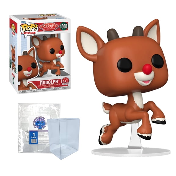 Funko Pop! Rudolph (Flying) #1568 Vinyl Figure + Blue Salamander Emporium Protective Case