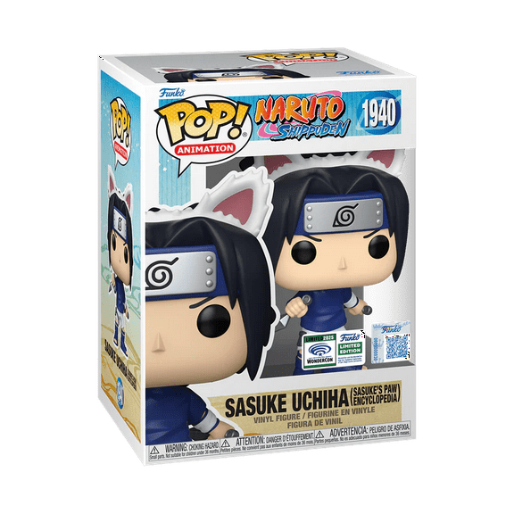 Funko Pop! Sasuke Uchia (Sasuke's paw encyclopedia) 1940 WonderCon Exclusive