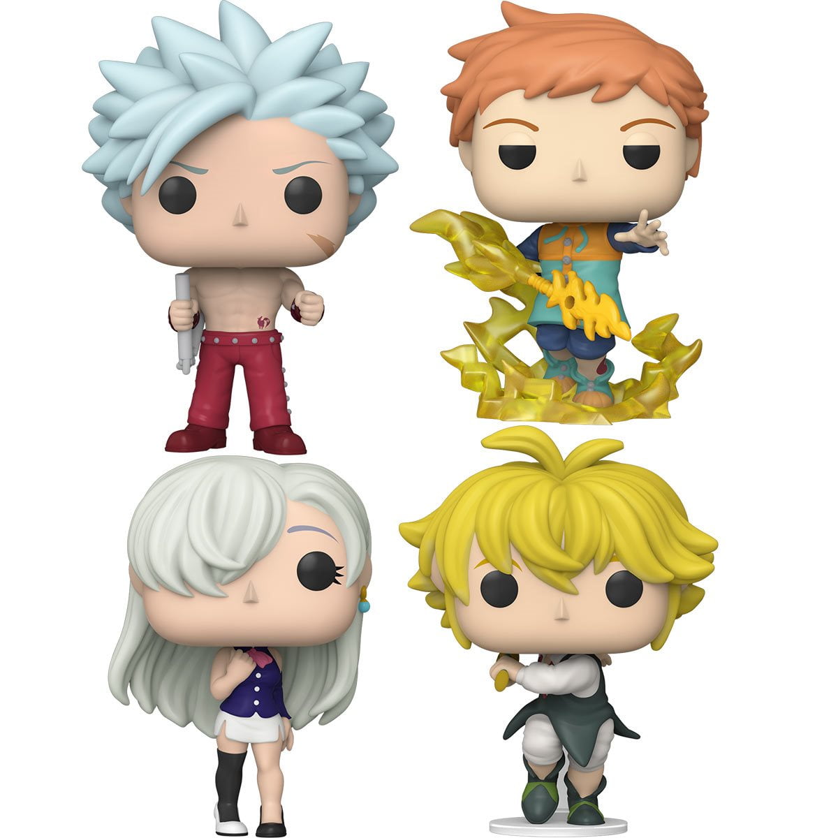 Funko Pop! Seven Deadly Sins, Meliodas Full Counter, Ban, Elizabeth