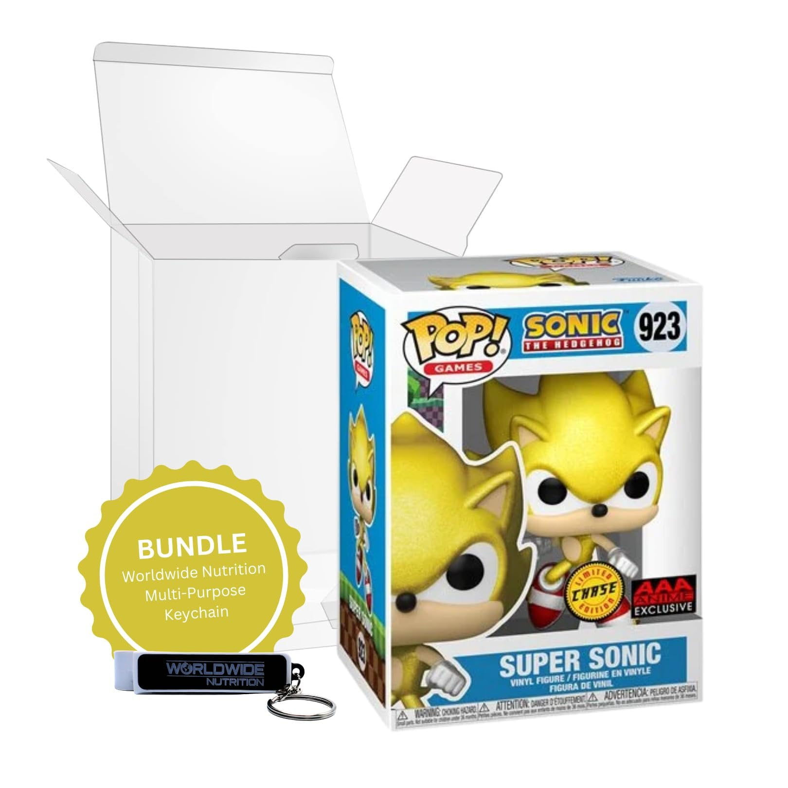 【激レア/未開封】Funko POP! スーパーソニック CHASE限定 923 Funko Pop! Sonic The Hedgehog: Super Sonic 923 - Chase AAA