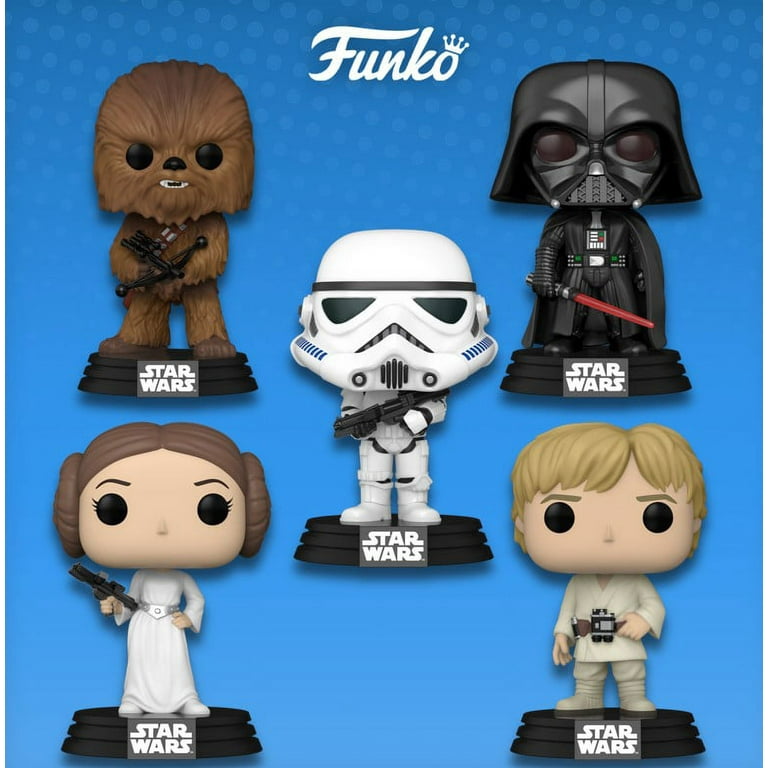 Funko Pop! Vinyl: Star Wars - Darth Vader, Stormtrooper, Luke Skywalker,  Princess Leia and Chewbacca - 5 Pack (Shared Galactic Convention