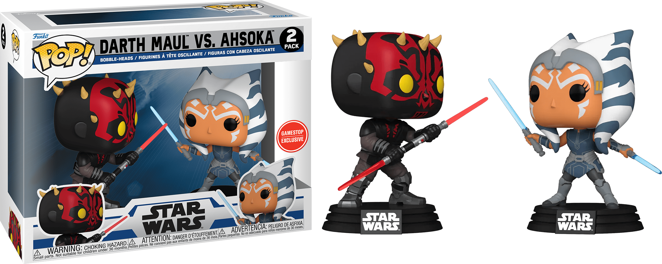 FUNKO POP!  スターウォーズ　アソーカタノvs ダースモール限定 Amazon.com: Pop! Star Wars: Darth Maul vs Ahsoka 2-Pack