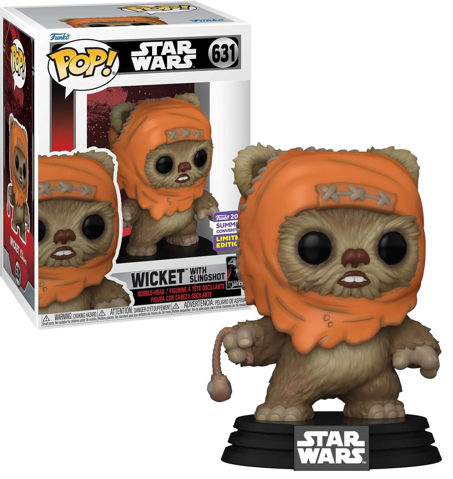 Funko Pop! Star Wars: Ewok with Sling Shot (SDCC'23 Funko Pop! Star Wars: Ewok with Sling Shot (SDCC'23