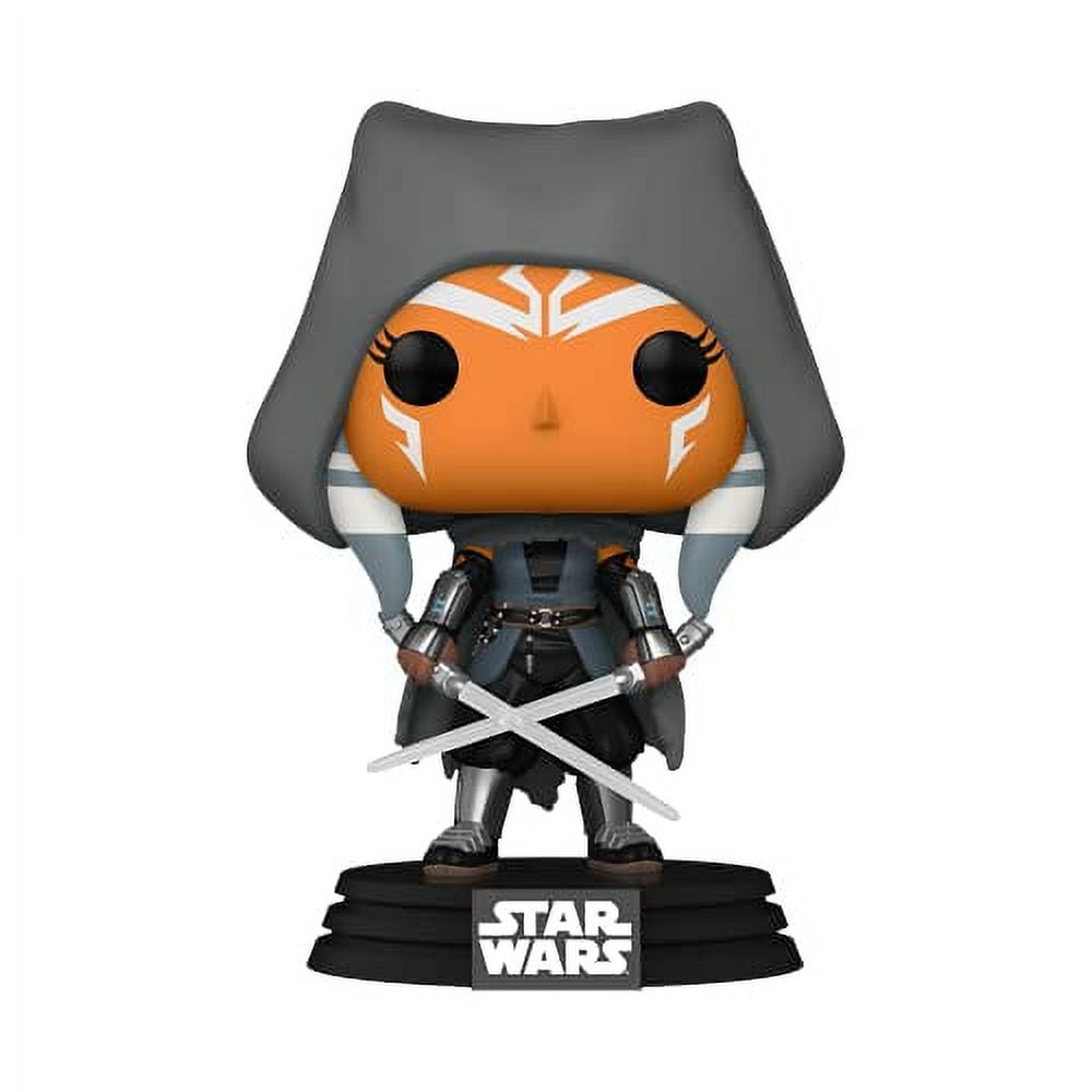 Funko Pop! Star Wars: The Mandalorian - Hooded Ahsoka with Dual Sabers Vinyl Bobblehead,