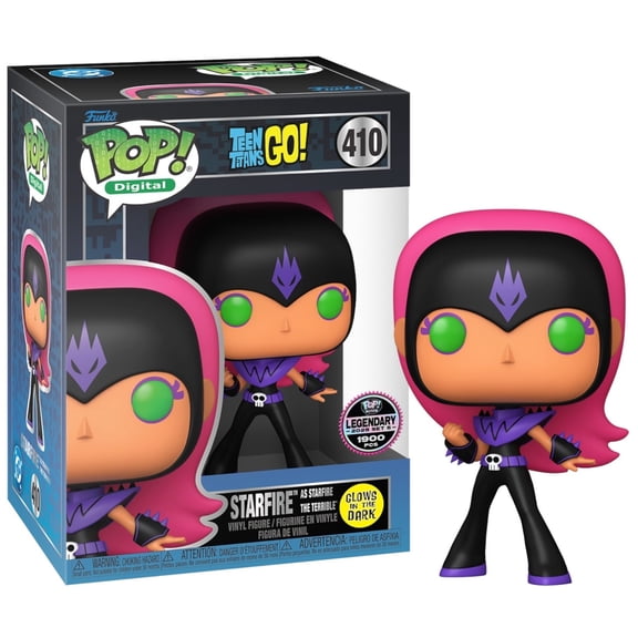 Funko Pop! Starfire #410 Funko Digital Droppp! Glow LE 1096