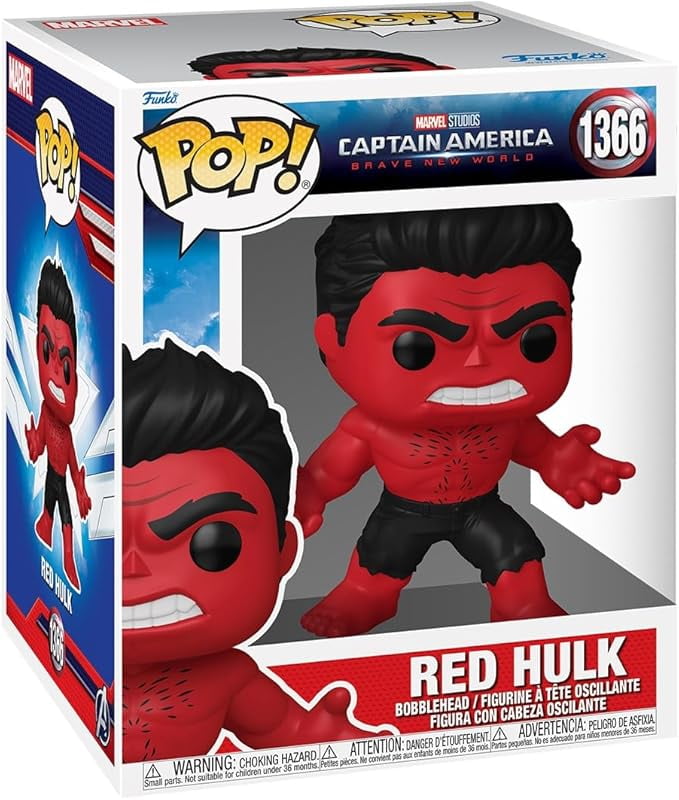 Funko POP! Super- Captain America - Brave New World - Red Hulk - Collectable Vinyl Figure - Gift Idea - Official Merchandise - for Kids & Adults - Movies Fans - Model Figure for Collectors