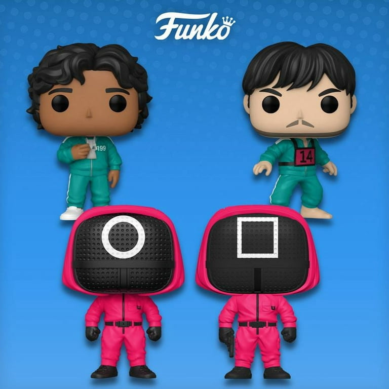 Funko Pop! TV: Squid Game – Set of 4 Vinyl Figures (Player 199- Ali /  Player 218- Cho Sang-woo / Masked Worker / Masked Manager (Walmart  Exclusive)) 