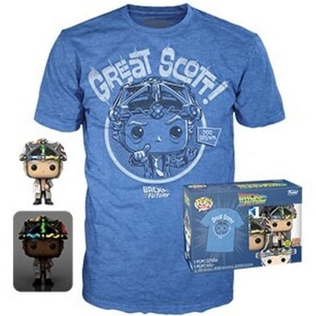 Funko Pop! & Tee: Back to The Future - Doc with Helmet, Adult S