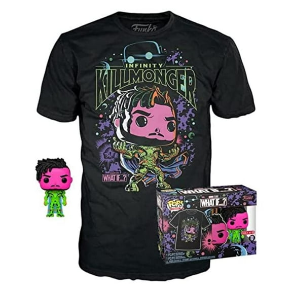 Funko Pop Tee Marvel Studios What If...? Killmonger Vinyl Figure & Shirt, L