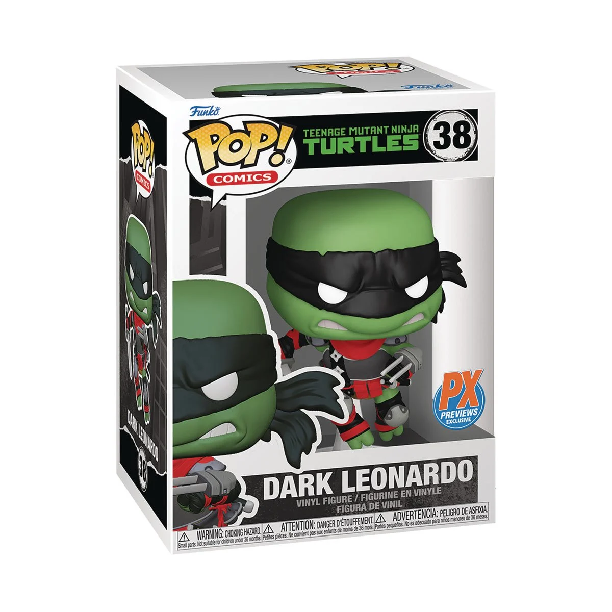 Funko Pop! Teenage Mutant Ninja Turtles Dark Leonardo Vinyl Figure 38 Previews Exclusive