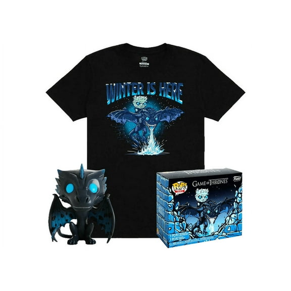 Funko Pop! Tees Game of Thrones Icy Viserion T-Shirt & Glow-in-the-Dark Vinyl Figure Box Set - BoxLunch Exclusive Size XL