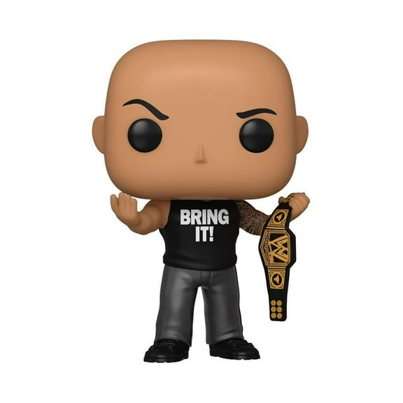 Funko POP! WWE - The Rock with Championship Belt Vinyl Figure #91 Entertainment Earth Exclusive