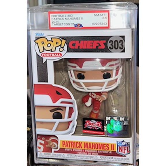 Funko Pop Vinyl Figure Patrick Mahomes II Football Chiefs PSA Graded 8.5 Rare