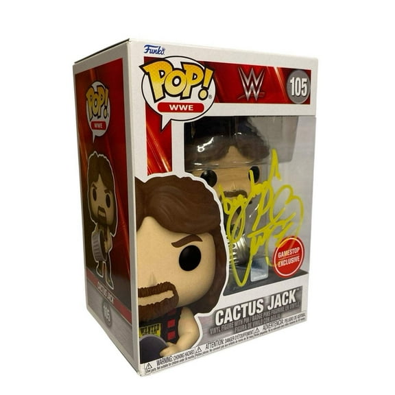Funko Pop! Vinyl: WWE - Cactus Jack - GameStop#105-Autographed Signed