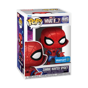 Funko Pop! What If...? - Zombie Hunter Spidey Metallic Vinyl Bobblehead (+ Pop! Stacks Plastic Protector) (Walmart Exclusive)