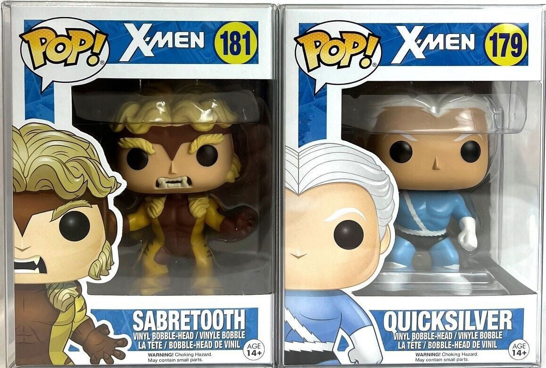 Funko Pop! X-Men Sabretooth # 181 & Quicksilver #179 Set of
