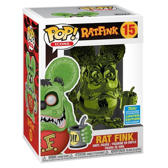 Funko Rat Fink - Rat Fink Green Chrome Pop! Vinyl Figure 2019 Summer Convention Exclusive