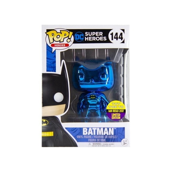 Funko SDCC 2017 Exclusive Justice Blue Chrome Batman POP! Vinyl Figure #144