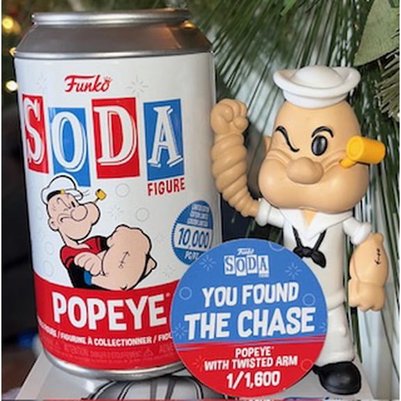 Funko Soda Figure Popeye Chase Variant with Twisted Arm 1/1600