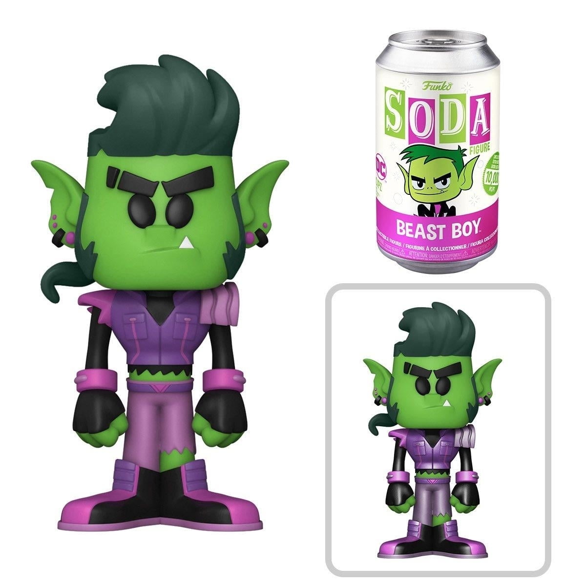 Funko Soda Teen Titans Metal Beast Boy Vinyl Figure Chase
