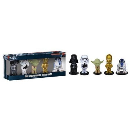 Funko: Star Wars, Darth Vader / Stormtrooper / Yoda / C-3PO / R2-D2 (5-Pack) (Mini Wacky Wobbler)