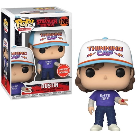 Funko Stranger Things POP! Television Dustin w/ Thinking Cap Vinyl Figure (Byte-Off Shirt)