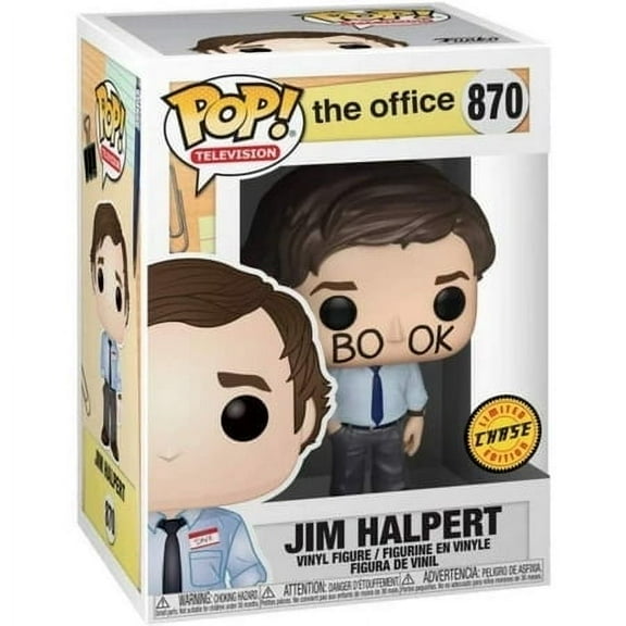 Funko TV: The Office - Jim Halpert Limited Edition Chase Pop! Vinyl Figure (Includes Compatible Pop Box Protector Case), Bundled Plastic Box Protector with the.., By Visit the Funko Store